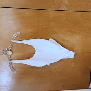 White One Piece Swimsuit,  size 8